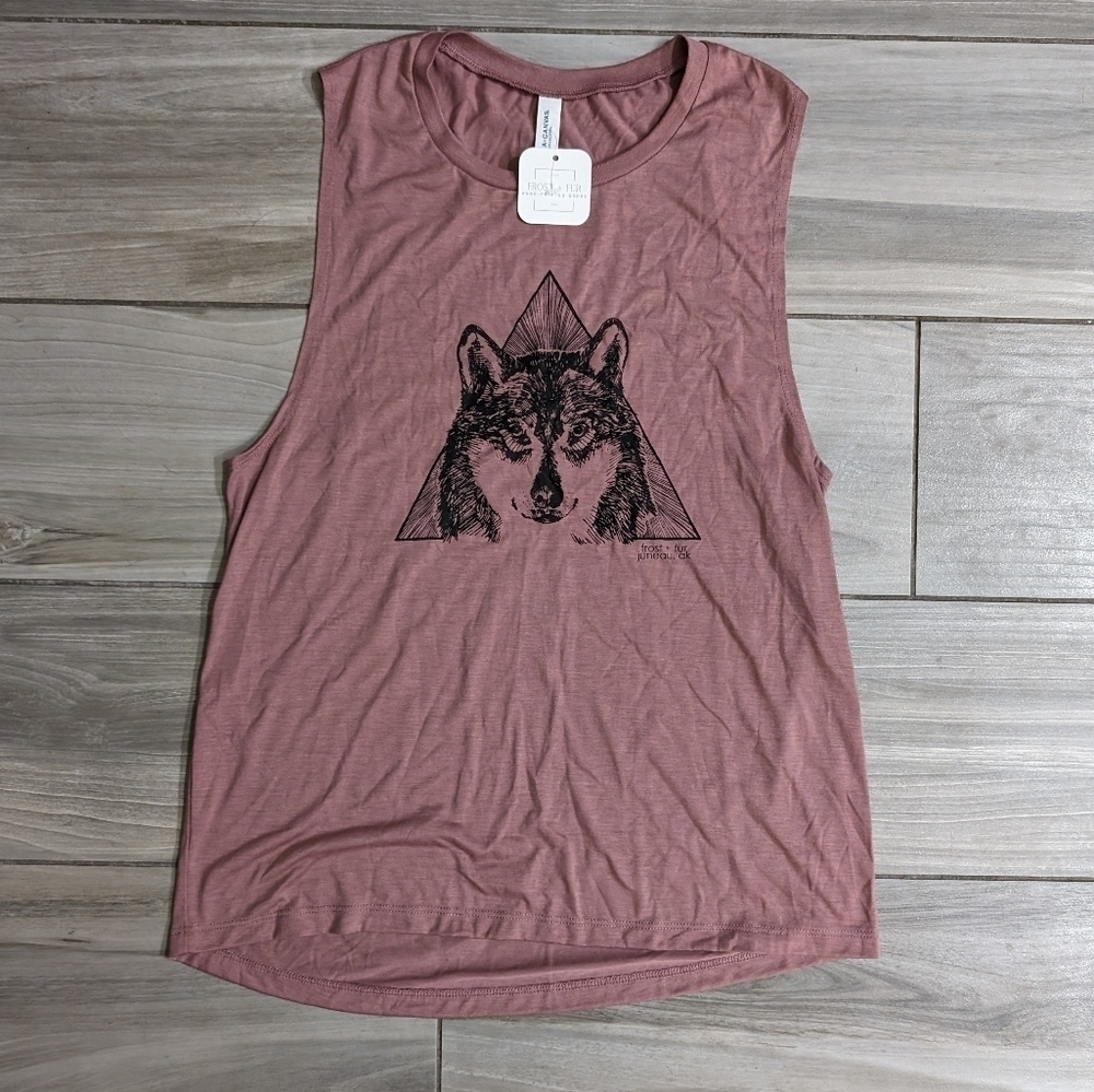 Frost and Fur Juneau Alaska Wolf Tank Top